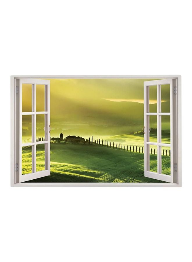 Positive Art Open Window Wall Sticker Multicolour 100x65cm