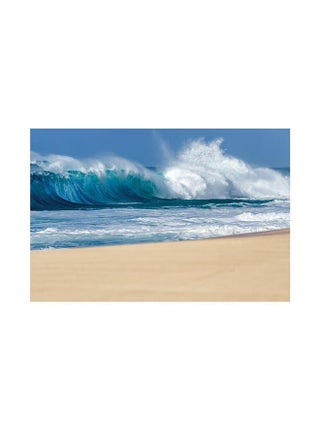 Wave Themed Wall Painting Without Frame Blue/White/Beige 120x80x3cm - v1599124155/N40089983A_1
