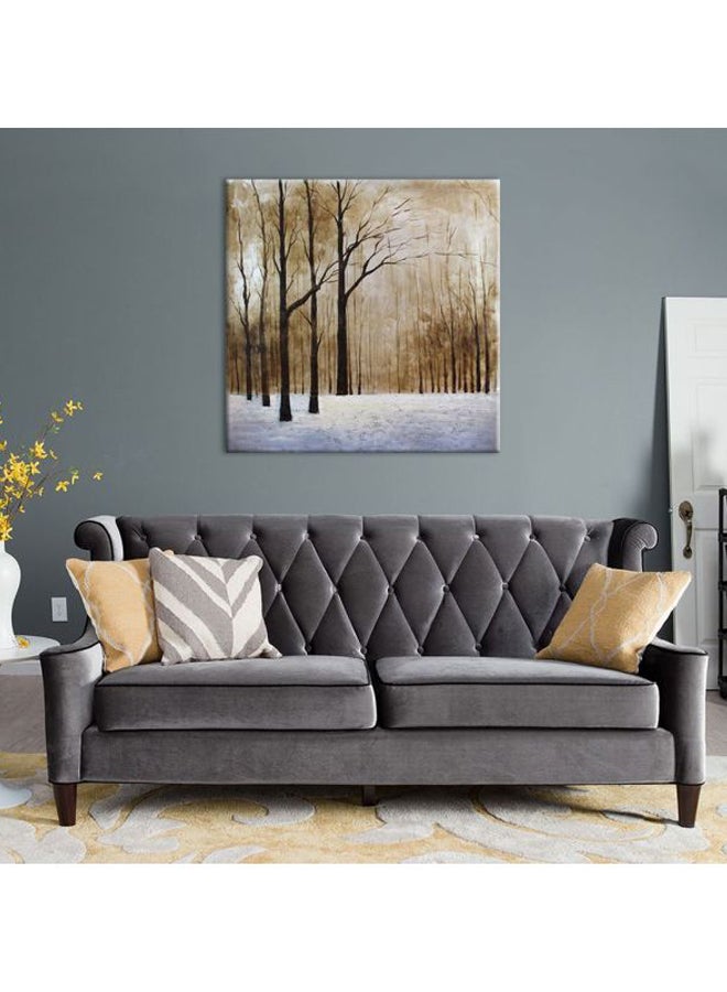 Bonamaison Landscape Themed Decorative Wall Painting With Frame Beige/Black/White 40x40cm  - Image 2