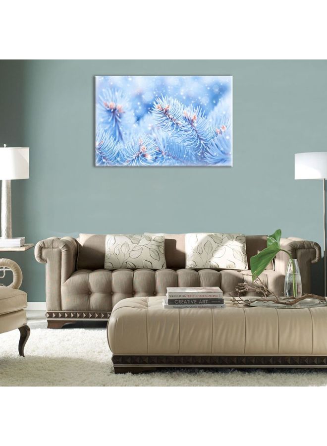 بونامايسون لوحة فنية لديكور الحائط مزودة بإطار بتصميم يمثل زهوراً أزرق / بيج 30x45سم  - Image 1