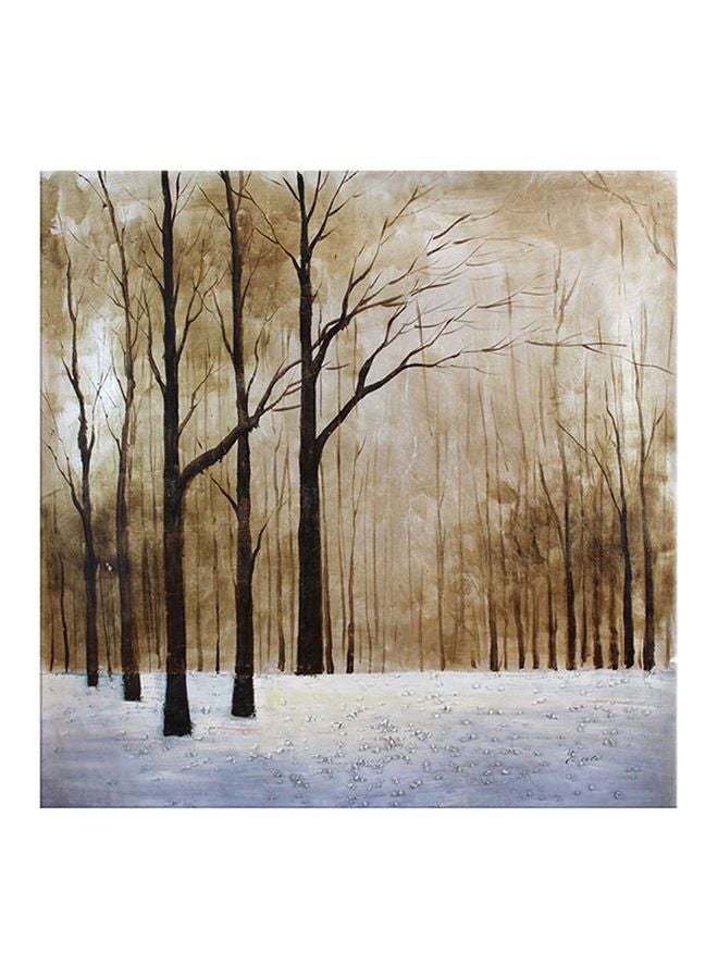 Bonamaison Landscape Themed Decorative Wall Painting With Frame Beige/Black/White 40x40cm  - Image 1