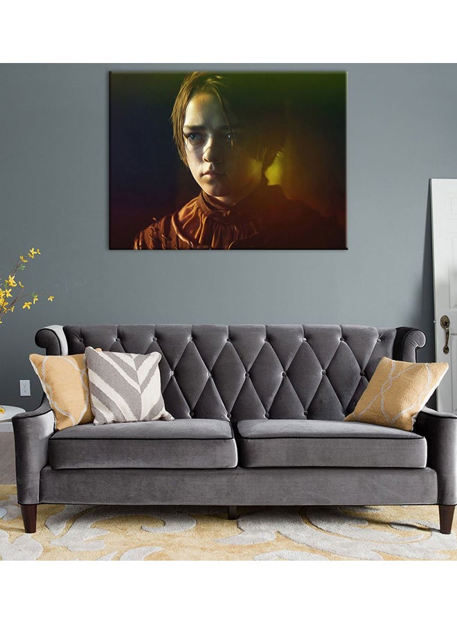 بونامايسون لوحة فنية للتزيين برسمة ولد بني/بيج 40x40سم  - Image 2