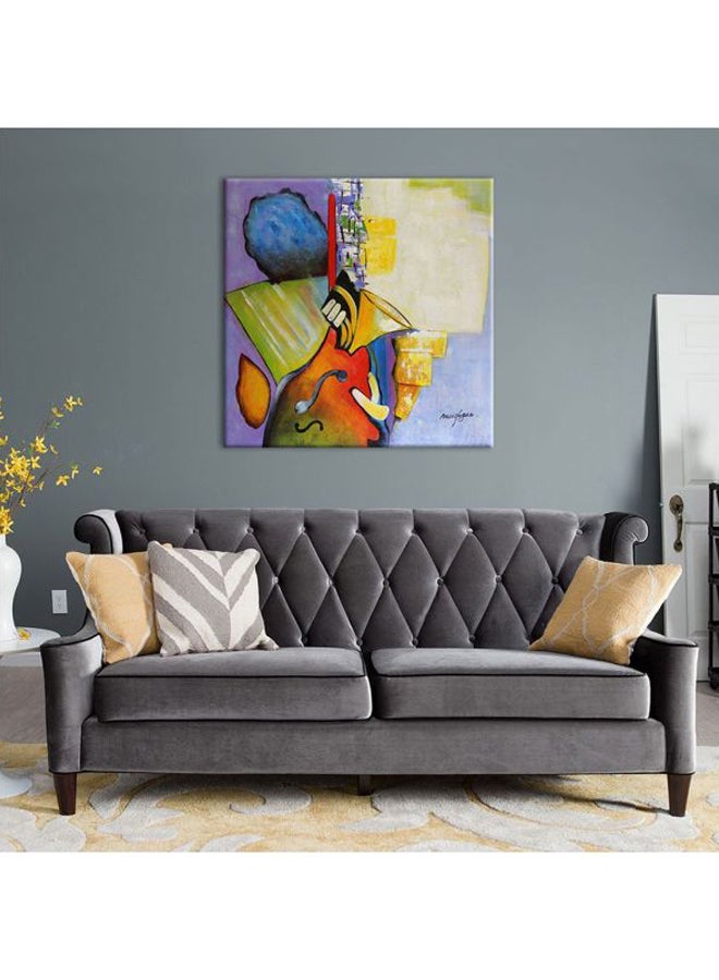 بونامايسون لوحة فنية لزينة الحائط مع إطار بتصميم معاصر متعدد الألوان 40x40سم  - Image 3