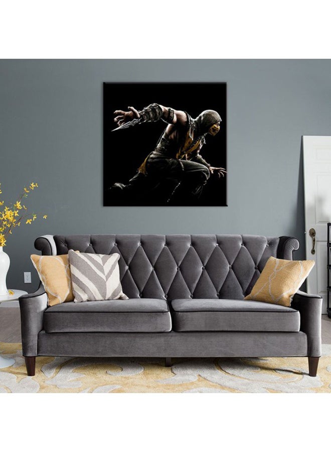 Bonamaison Mortal Kombat X Themed Canvas Painting With Frame Black/Beige/Grey 40x40cm  - Image 2