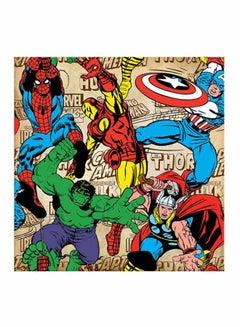 Bonamaison Avengers Themed Canvas Wall Painting With Frame Red/Blue/Green 40x40cm  - Image 1