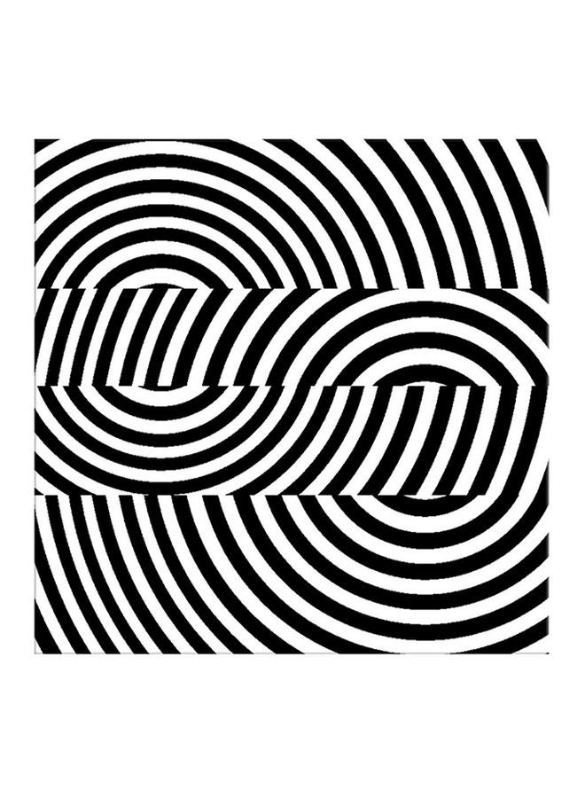 Bonamaison - Decorative Abstract Themed Canvas Wall Painting With Frame Black/White 40x40cm - Image 1