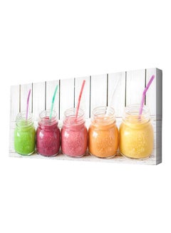Decorative Canvas Wall Poster With Frame Multicolour 100x45x45cm