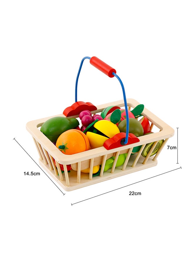Generic - 16-Piece Wooden Vegetable Basket Set - Image 1