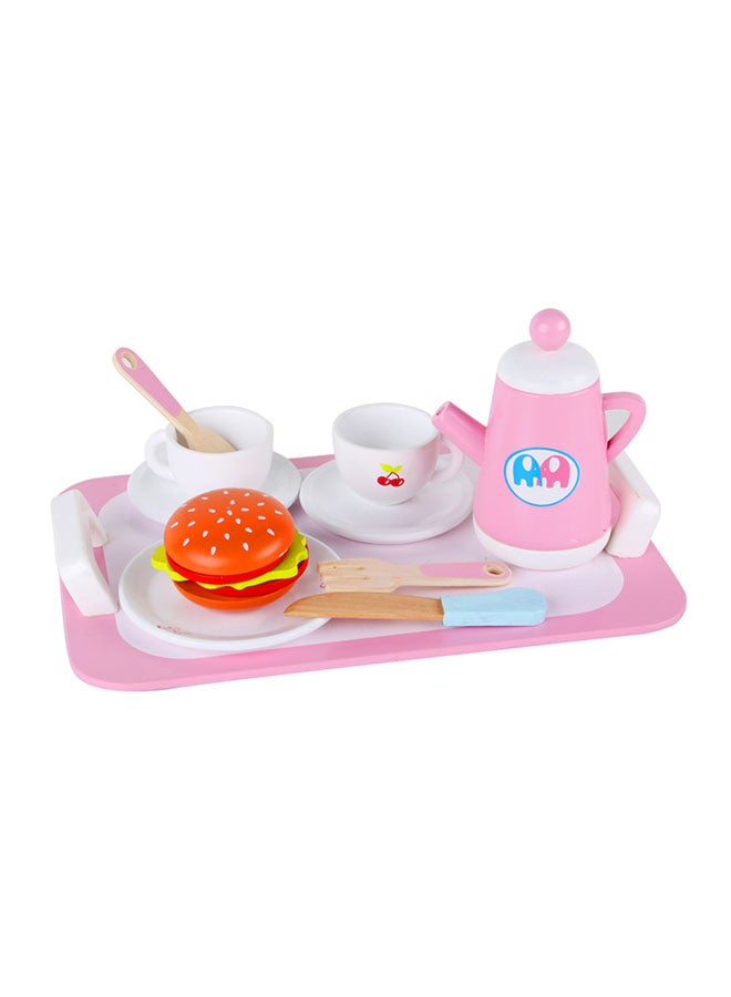 10-Piece Wooden Simulation Tea Set - Image 2