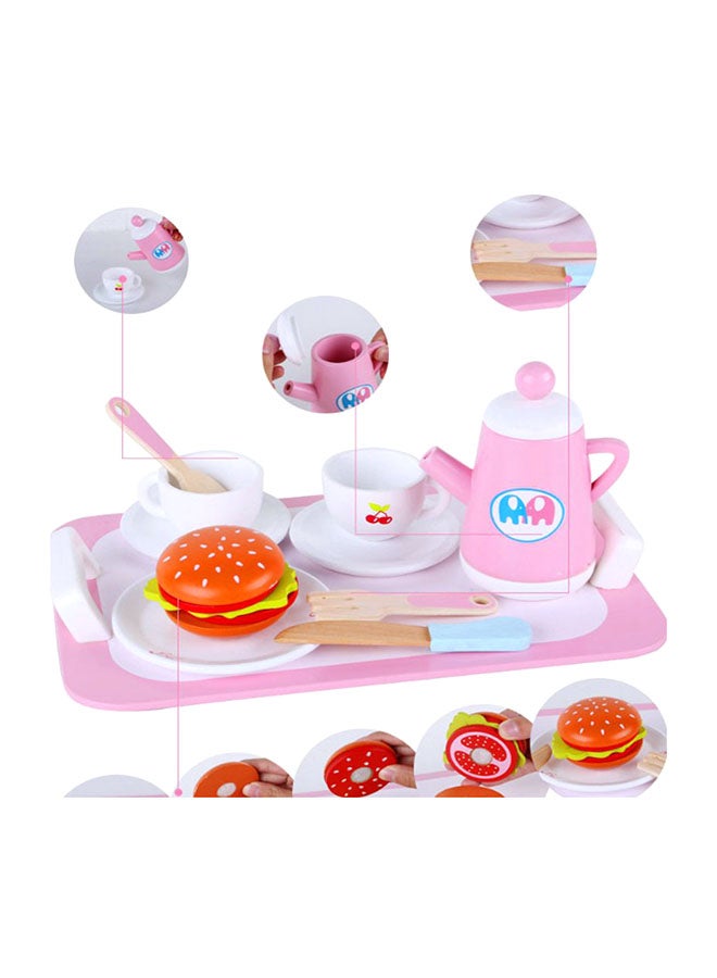 10-Piece Wooden Simulation Tea Set - Image 4