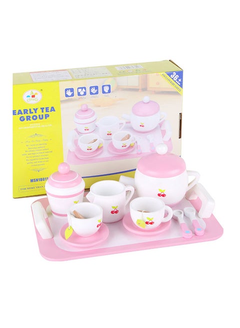 12-Piece Wooden Simulation Early Tea Set