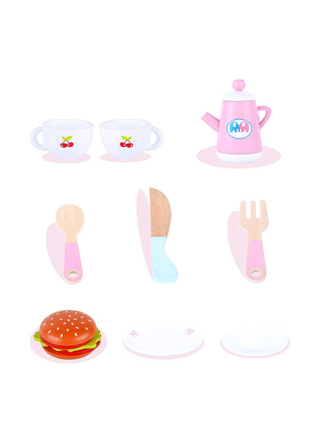 10-Piece Wooden Simulation Tea Set - Image 3