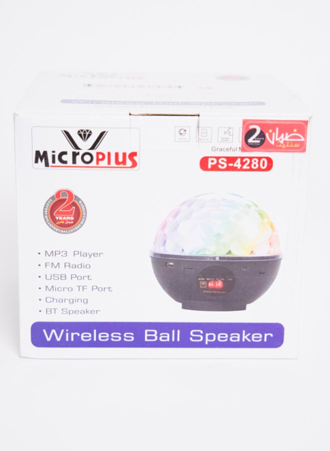 Microplus LED Magic Ball Light With Bluetooth Speaker Multicolour - Image 3