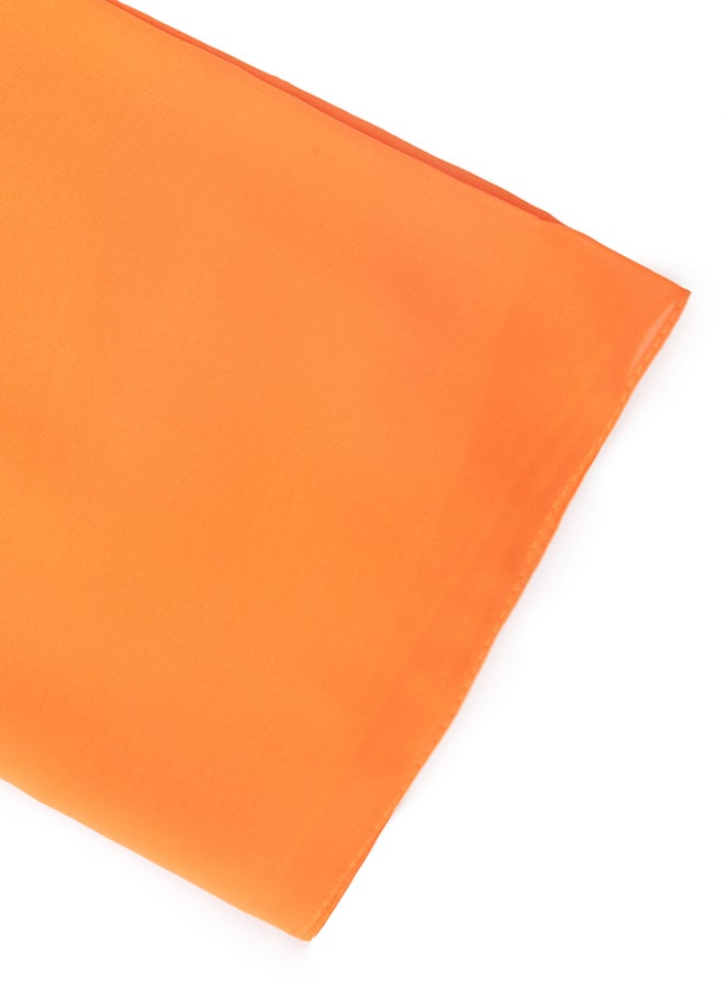 Scarf Collections Solid Chiffon Scarf Bright Orange  - Image 2