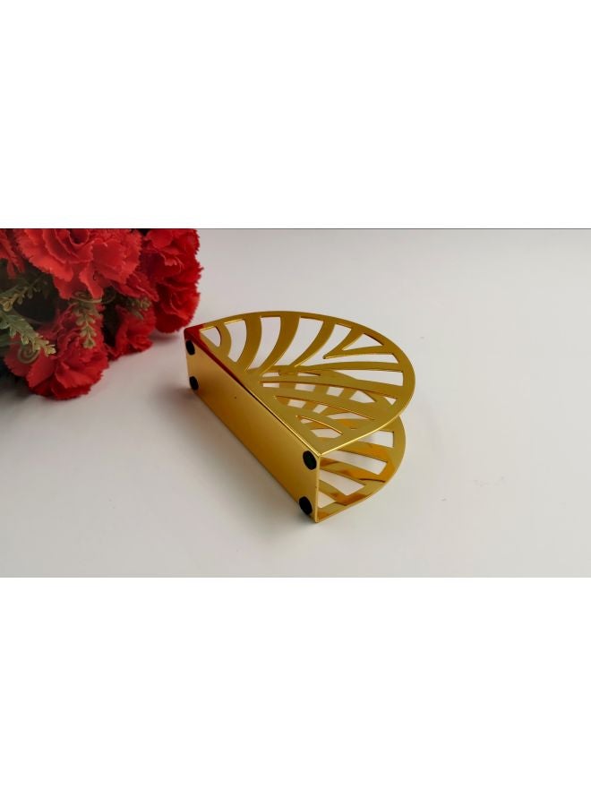 Curved Napkin Holder Gold 13x9cm - Image 3