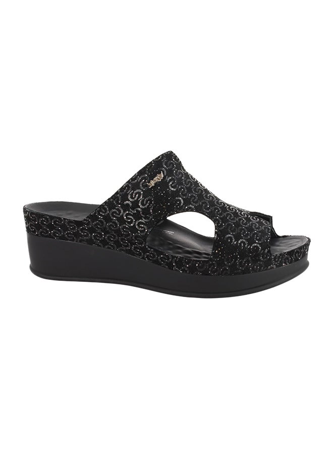 VITAL - Classic Shiny  Slip-On Sandals Black - Image 1