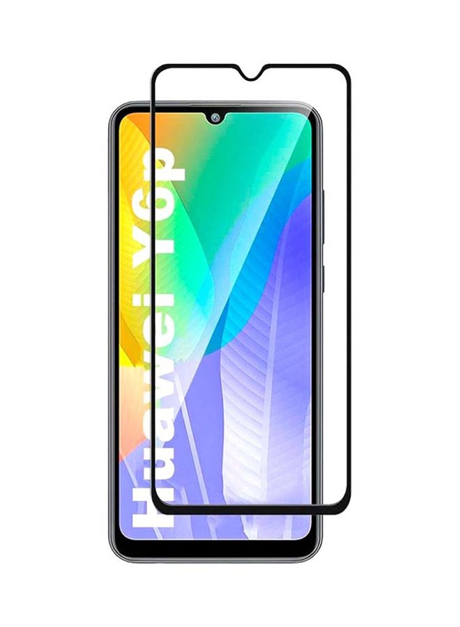 9 إتش لاصقة حماية للشاشة برو بلس مصنوعة من الزجاج المُقوى، ومُناسبة لهاتف هواوي Y6P شفاف/ أسود - Image 2