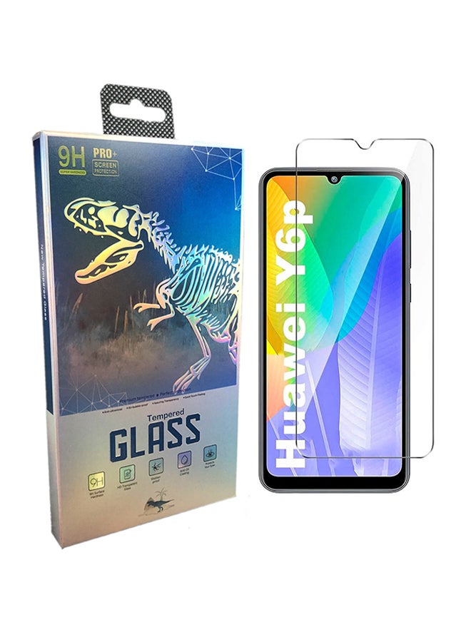 9 إتش لاصقة حماية للشاشة من الزجاج المقوى برو بلس لهاتف هواوي Y6P شفاف/ أسود - Image 1
