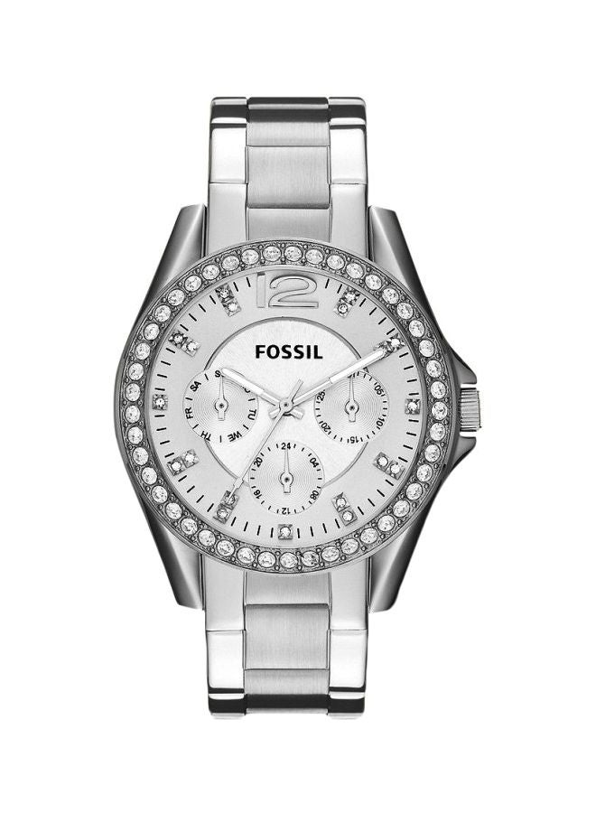 FOSSIL Women's Riley Water Resistant Analog Watch ES3202 - 38 mm - Silver  - Image 1