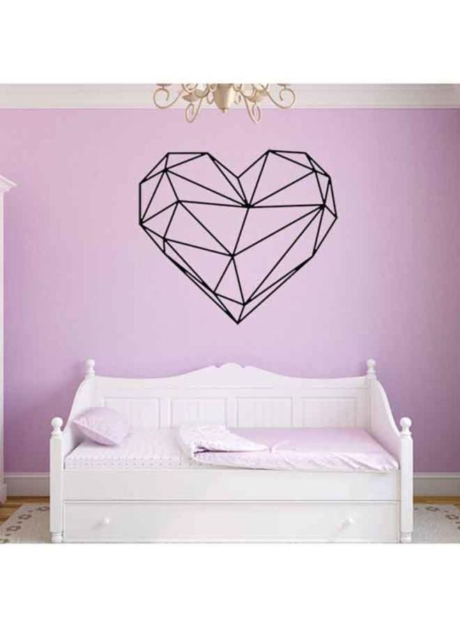 DaDa Home Creative Geometric Heart Shape Removable Wall Sticker Black 57x49cm  - Image 2