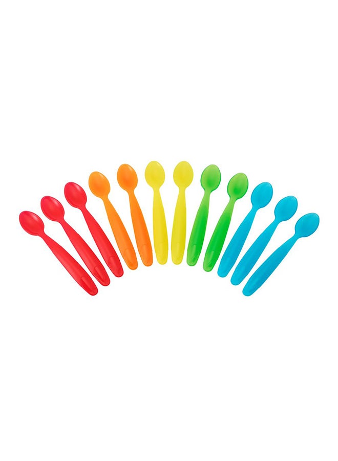 Take & Toss Pack Of 12 Infant Spoons - Multicolour - Image 1