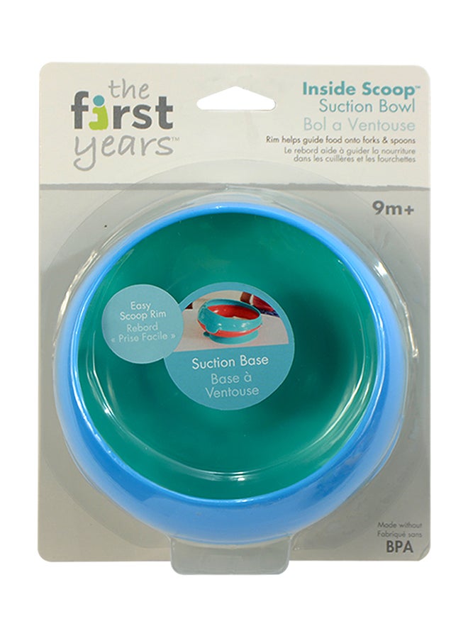 Inside Scoop Suction Bowl - Blue/Green