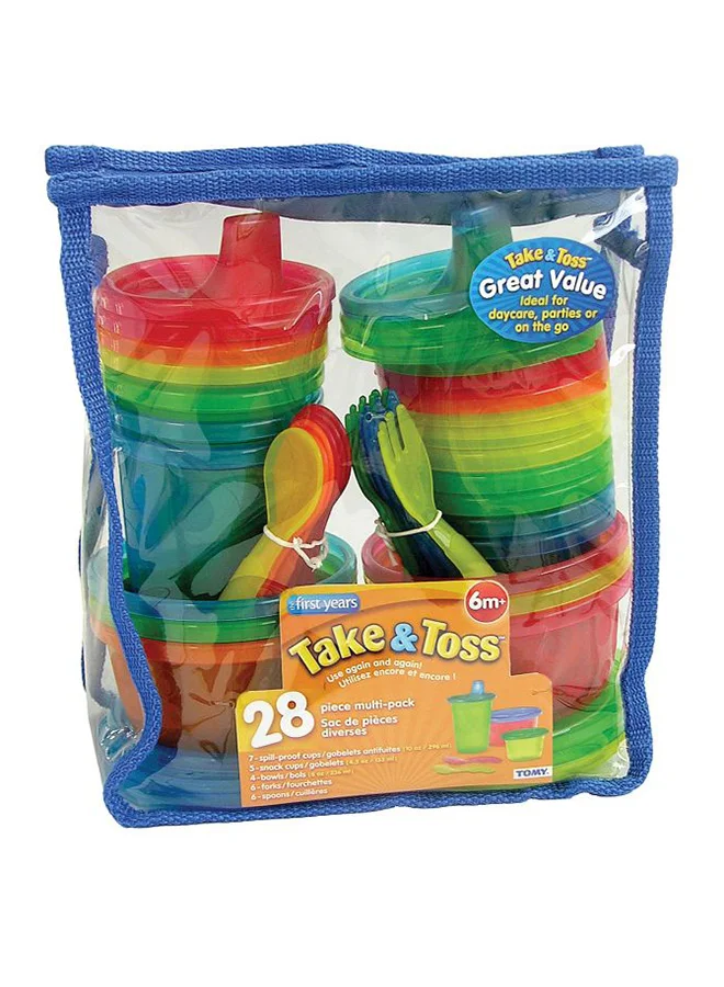 the FIRST years Take And Toss Sava Bag, Pack Of 28 - Multicolour