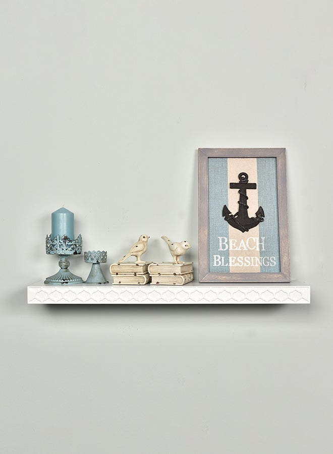 DANUBE HOME Elizabeth Floating Shelf White 600x50x200mm - Image 1