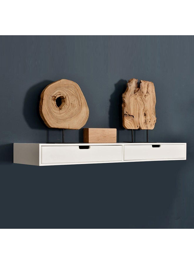 DANUBE HOME Bellagio Drawer Shelf, Wood White 800x80x200mm - Image 1