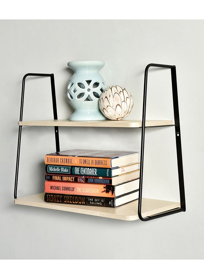 DANUBE HOME New Ladder 2 Tier Wall Shelf Black  - Image 1