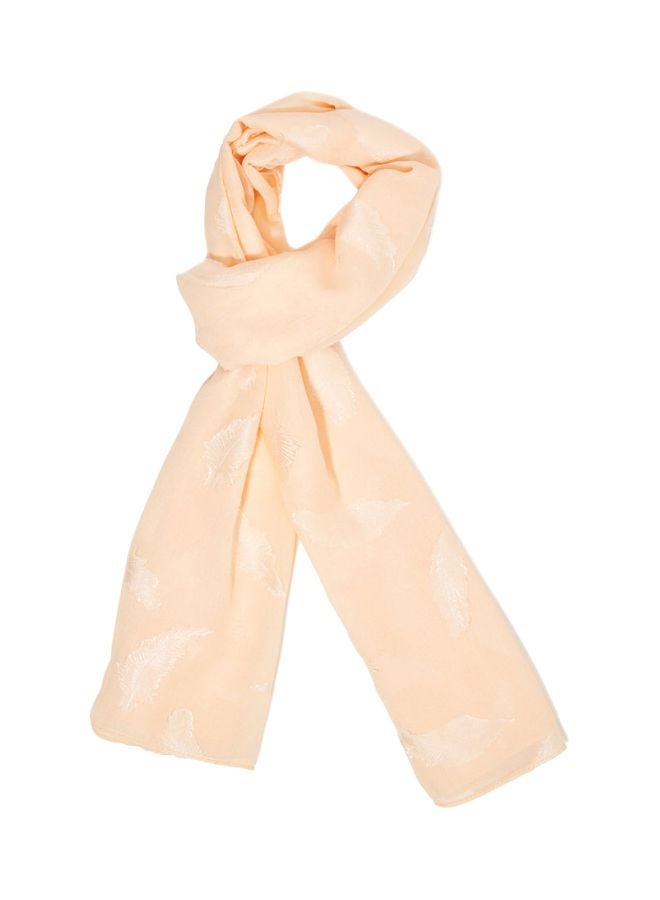 Rosh - Leaf Embellished Hijab Scarf Cornsilk - Image 1