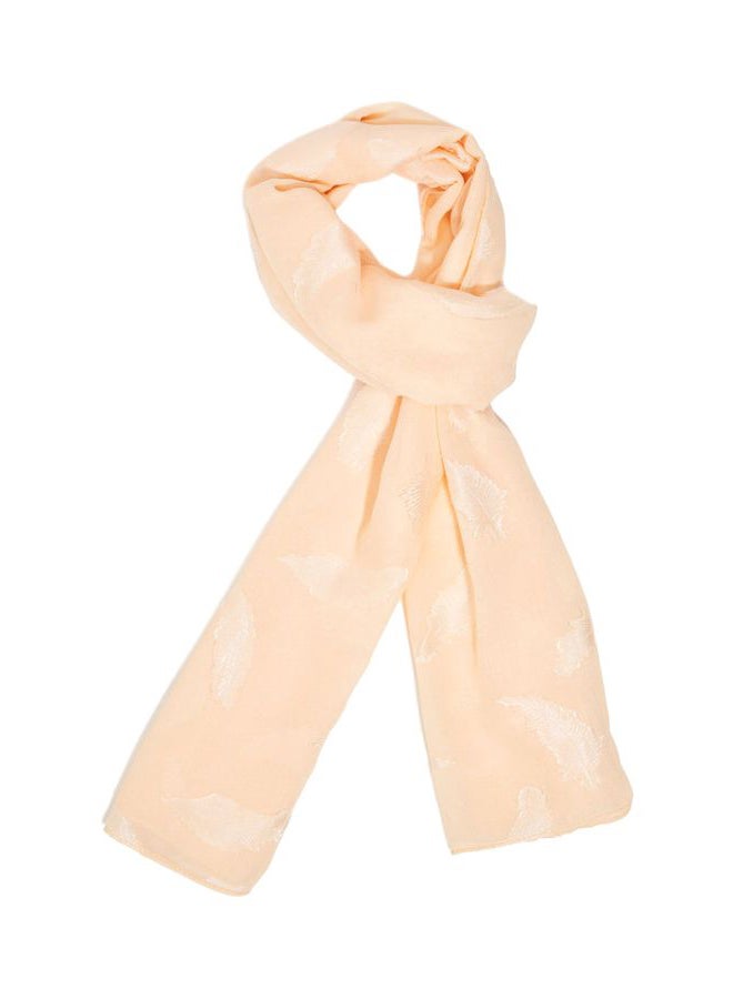 Rosh - Leaf Embellished Hijab Scarf Cornsilk - Image 1
