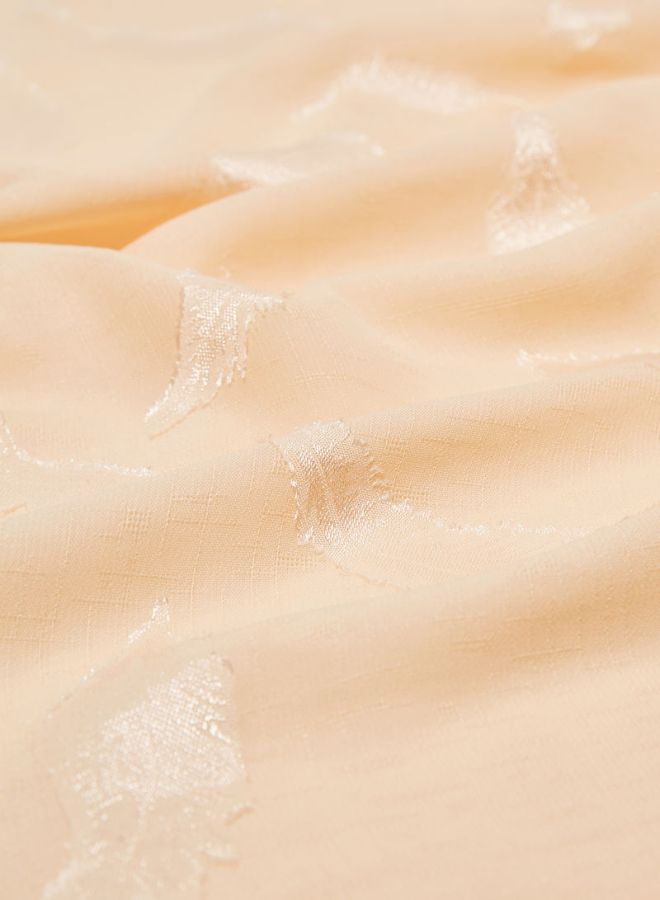 Rosh - Leaf Embellished Hijab Scarf Cornsilk - Image 1