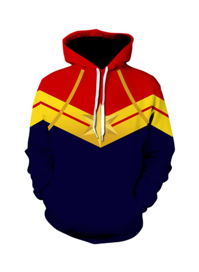 Lucky Avengers Endgame Printed Hoodie Red/Blue/Yellow  - Image 1