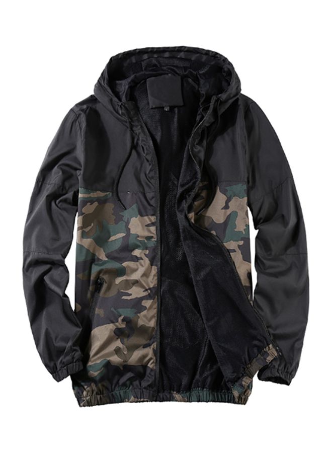 Lucky - Camouflage Printed Jacket Black/Green/Brown - Image 1
