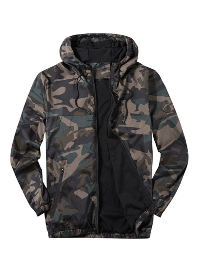 Lucky - Camouflage Printed Jacket Black/Green/Brown - Image 1