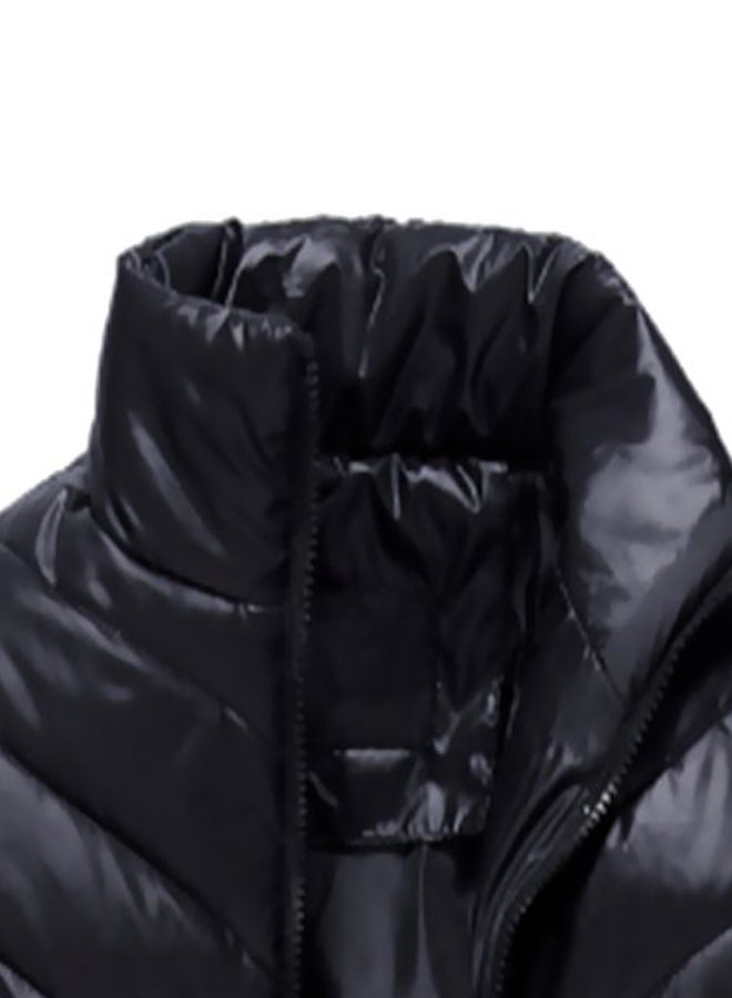 Lucky Stand-up Collar Bomber Jacket Black - Image 3