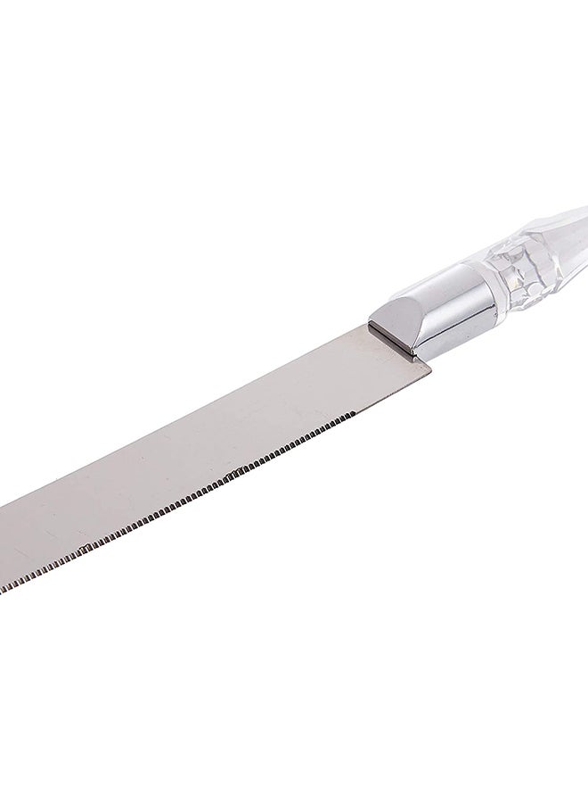 Liying Cake Knife With Acrylic Handle Set Silver 2x10x35cm  - Image 3