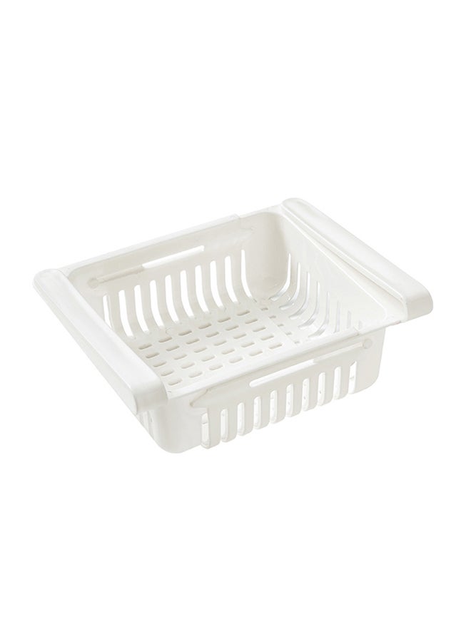 Retractable Storage Basket White 20.0x16.0x8.0cm