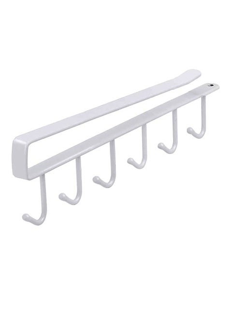 Cupboard Wardrobe Holder Kitchen Storage Rack White 26x6.5x1.5cm