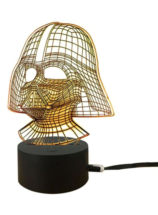 QiaoKai 3D Star Wars Night Table Lamp Yellow/Black 23x15x8.5cm 