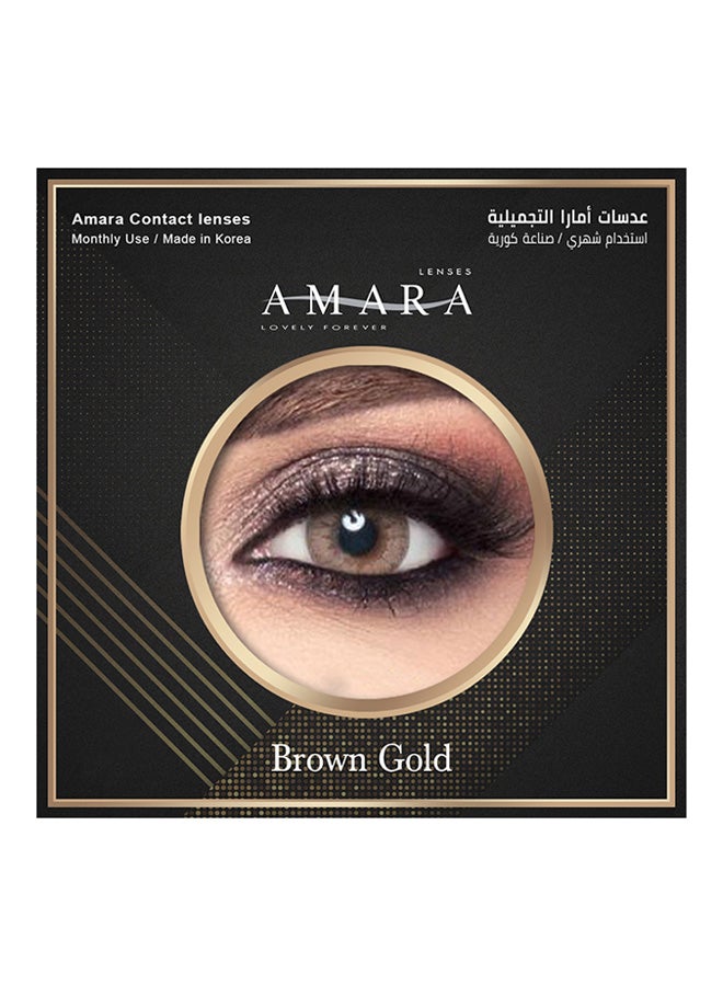 Amara Brown Gold Monthly Disposable Contact Lenses - Image 2