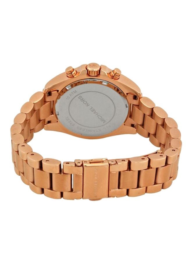 Michael Kors Women's Bradshaw Round Shape Stainless Steel Chronograph Wrist Watch 36 mm - Rose Gold - MK5799 - Image 2