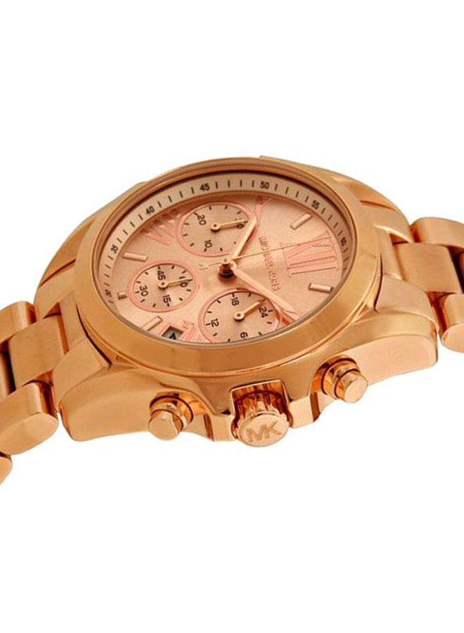 Michael Kors Women's Bradshaw Round Shape Stainless Steel Chronograph Wrist Watch 36 mm - Rose Gold - MK5799 - Image 4
