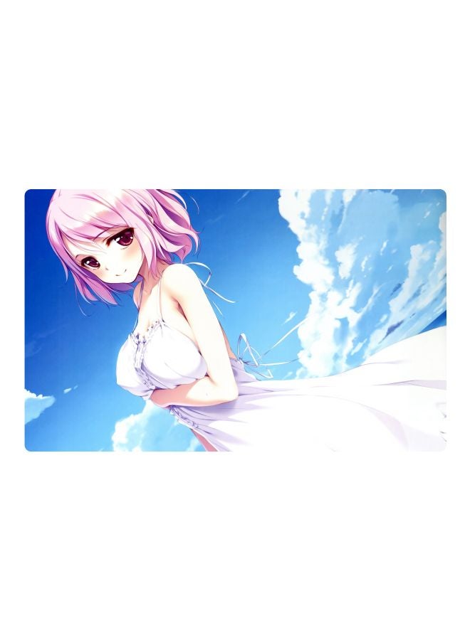 بي جي لوح ماوس بطبعة رسوم متحركة أزرق/ وردي/ أبيض - Image 1