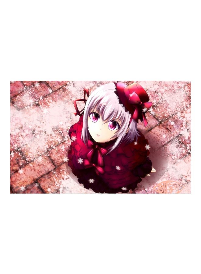 بي جي لوح ماوس بطبعة رسوم متحركة وردي/ أحمر/ أرجواني - Image 1