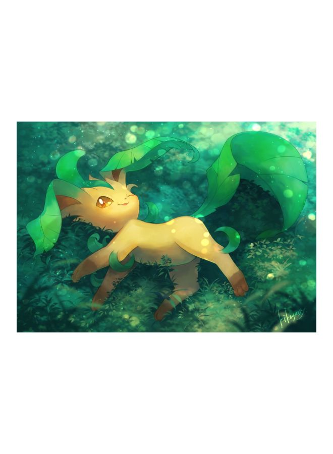 بي جي لوحة ماوس مطبوعة بأشكال حيوانات أخضر/أصفر - Image 1