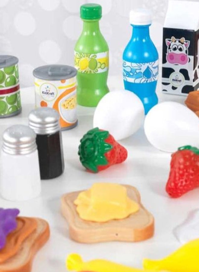 KidKraft 115-Piece Deluxe Tasty Treats Pretend Play Food Set - Image 4