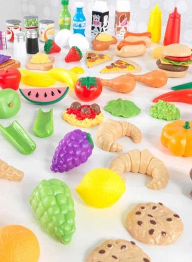 KidKraft 115-Piece Deluxe Tasty Treats Pretend Play Food Set - Image 3