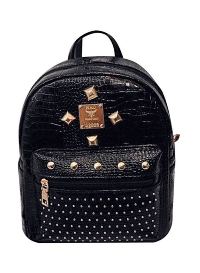 OUTAD - Adjustable Straps Backpack Black - Image 1
